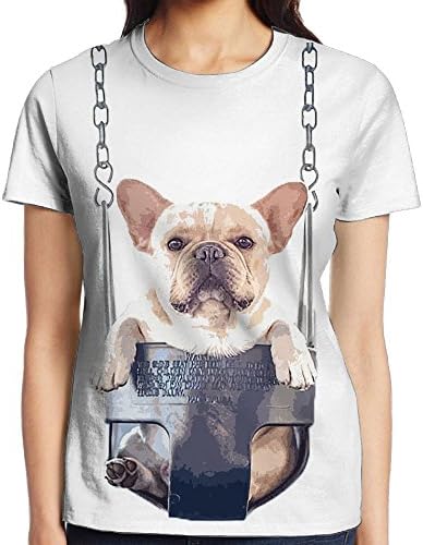 Bulldog Cubs Women's Casual Fashion Scoop Neck Short Sleeve Polyester T-Shirt Shirts