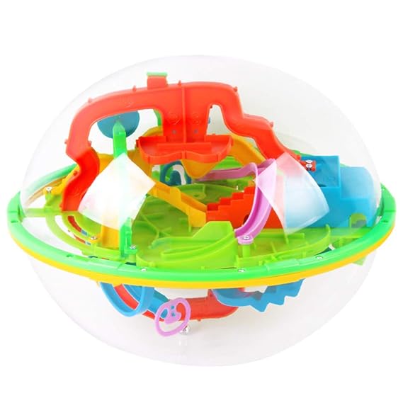 MKYVERAY 3D Kugellabyrinth Puzzleball-Bunt Gleichgewicht Ball Geduldsspiel Kugelspiel Magic - Geschicklichkeitsspiel
