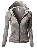 Xpril Women's Basic French Terry Raglan Style Workout Training Hoodie Jackets