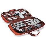 BOMKI Complete Grilling & Cooking Set for The Outdoors (Orange)