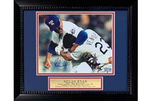POWERS COLLECTIBLES Nolan Ryan Autographed Framed Signed 8x10 Photo Fight Punch Robin Ventura TRISTAR AUTHENTIC COA