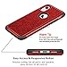 Vofolen Bling Case for iPhone XR Case iPhone 10R Cover Glitter Full-Body Protection Heavy Duty Hybrid Protective Hard Shell Silicone Rubber Armor with Front Bumper for iPhone XR 10R (Red)