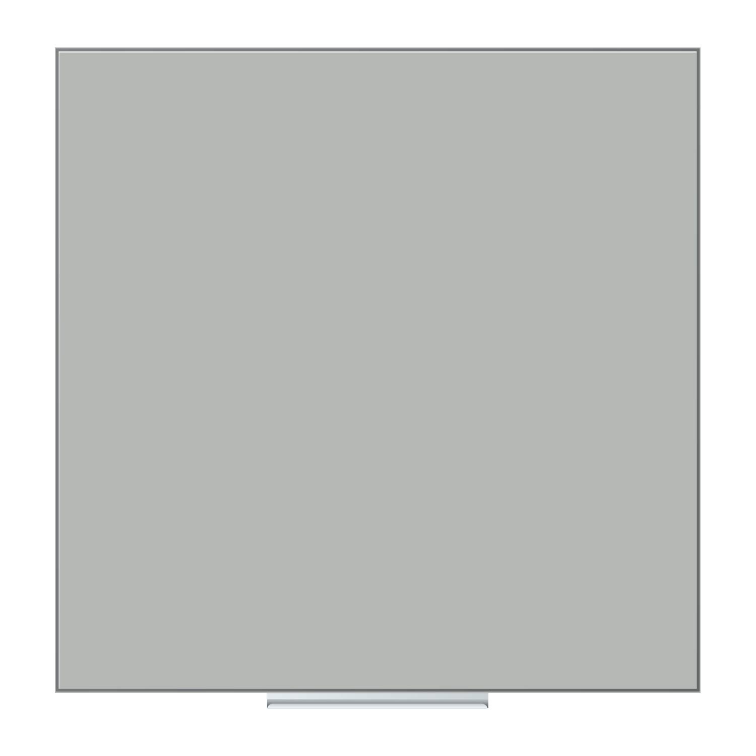 U Brands Floating Glass Dry Erase Board 35 X 35 Inches Grey Surface
