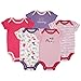 Luvable Friends Hanging 5 Pack Bodysuits, Cat, 0-3 Months