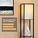 Oneach Arterton Modern Shelf Floor Lamp with Open-Box Shelves Diffused Lighting for Reading Living Room and Bedroom-LED Bulb Included