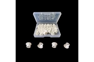 30 Pcs White Plastic Hole Plugs 8mm (5/16") for Cabinet Hardware - Screw Covers (White)