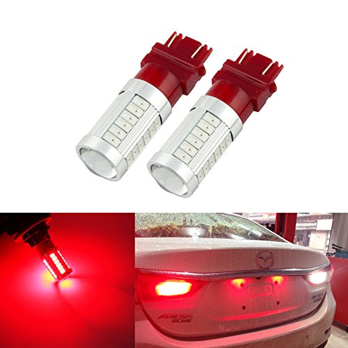 2PCS Aaron Red 3157 (3156 3057 3056) High Power 5730 33SMD LED Bulbs for Turn Signal Brake Tail Lights