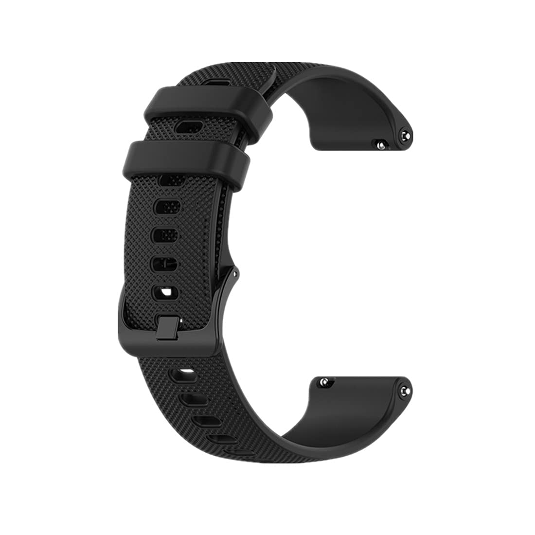 Huwokxix 22mm Watch Strap Compatible with Fossil Gen 5 Carlyle/Julianna/Garrett/Sport, Silicone Replacement Band (Black)