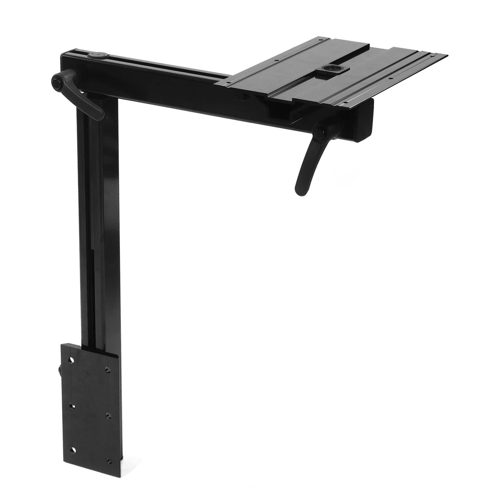 Fockety RV Table Leg, 360° Rotation Adjustable Removable Table Leg Bracket, Aluminum Alloy Heavy Duty Desk Leg with 110.23lb Load for Boat, RV, Yachts, Caravan, Camper, Motorhomes (Black)