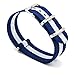 CIVO Watch Bands Premium Ballistic Nylon Watch Strap Stainless Steel Buckle (20mm, Navy/Ivory)
