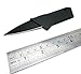 Credit Card Folding Knife Stainless Steel - Metal Handle, Multi Function, Card Shape, Survival, Hunting Pocket Wallet Knife / Cutter - Black, PU Bag