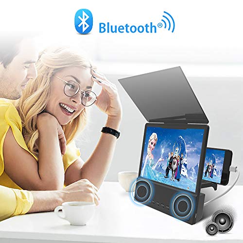GLISTON 8'' 3D Phone Screen Enlarger with Bluetooth Speaker, Screen