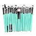 Hunputa 20 pcs Makeup Brush Set tools Make-up Toiletry Kit Wool Make Up Brush Set (Black)
