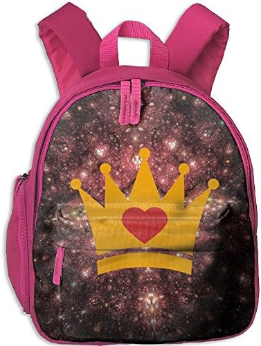 Student School Bags Backpack Daypack Heart Krown 2C Super Bookbag Break For Kids Pink