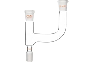 XCD Claisen Distillation Adapter, 3-Way Claisen Distillation Adapter with 14/20 Joints Lab Connecting Adapter
