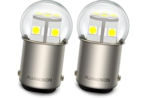 Ruiandsion BA15D LED Bulbs 6V-30V 1076 1130 1142 1176 White LED Light Bulbs for RV Camper Car Tail Lights Pack of 2