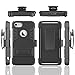 iPhone 7 Case TORUBIA Anti-Drop Protector & Belt Clip & Kickstand & Card Holder Combo Heavy Duty Dual Layer Shockproof Full Body Extreme Protective Cover Holster for iPhone 7（Black）