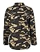 HaoDuoYi Women Casual Military Camouflage Lightweight Button Tops Shirt(L,Multicoloured)