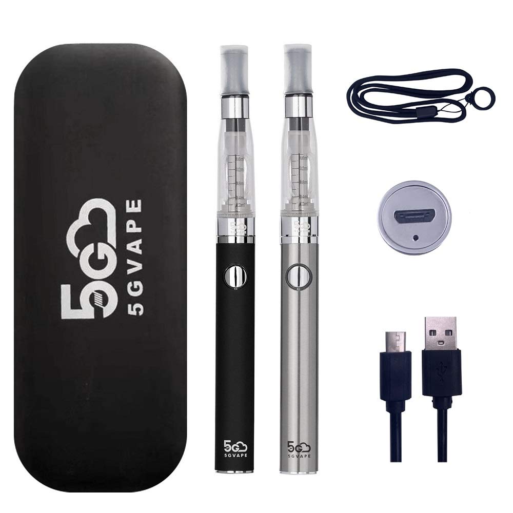 5GVape Vape Pen Starter Kit Z6 Kit - E Cigarettes Dual Vape Pens, Easy to Refill From the Top, USB charge Long Lasting Battery, eGo Evod CE4 Vape Kit, No E Liquid