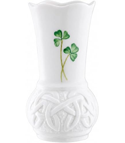 Amazon.com: Belleek Classic Irish Flax Mini Vase | 4in Parian