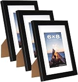 Scholar Tree Black 8x6 Photo Frames Set of 3 with 6x4 Passepartout
