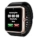 Hongyu GT08 Bluetooth Smart Watch with Camera, Sim Card Slot for iPhone and Android Phones - Gold