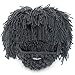 LerBen Men Women Knit Bearded Hats Handmade Wig Winter Warm Ski Mask Beanie (Gray)