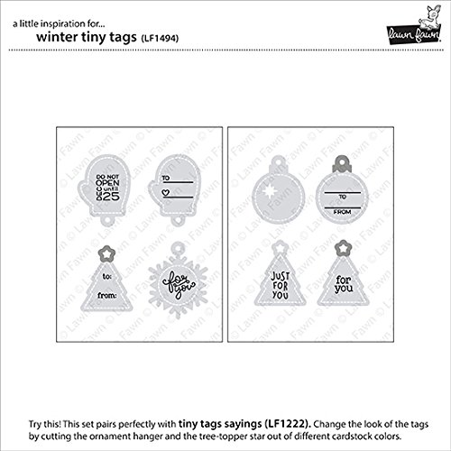 LAWN FAWN Cuts Custom Craft Dies: Winter Tiny Tags (LF1494)
