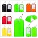 BlueCosto Luggage Tags Suitcase Labels w/ Privacy Cover Steel Loops - Set of 2