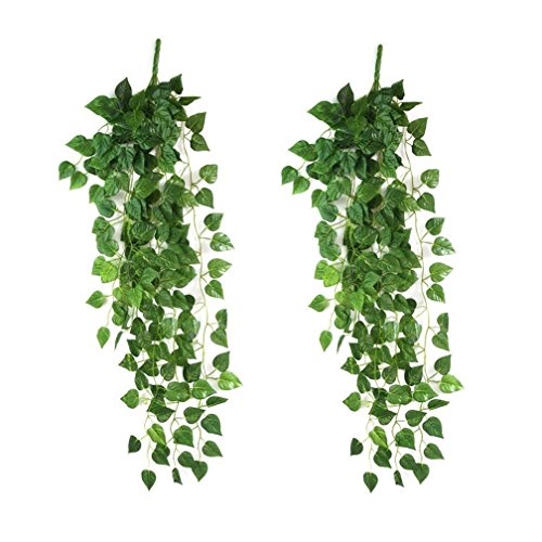 Fake 35 5 Atificial 2pcs Jzhy תליית Vine עלי הצמח פרחים מלאכותיים