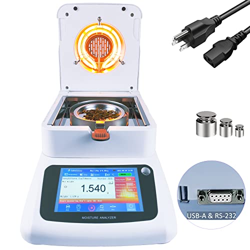 RUISHAN 50gx0.001g 180℃ Halogen Moisture Analyzer 0.01 Readability Lab