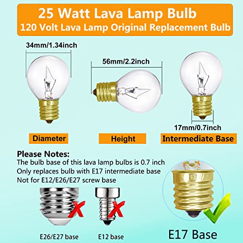Lava Lamp Bulb 25 Watt,The Lava Original Replacement Bulb for 14.5Inch