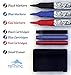 Dry Erase Markers - 15 Piece Set Contains Refillable White Board Markers and Premium No-Fade Ink Refill Cartridges. Assorted Red, Blue, and Black