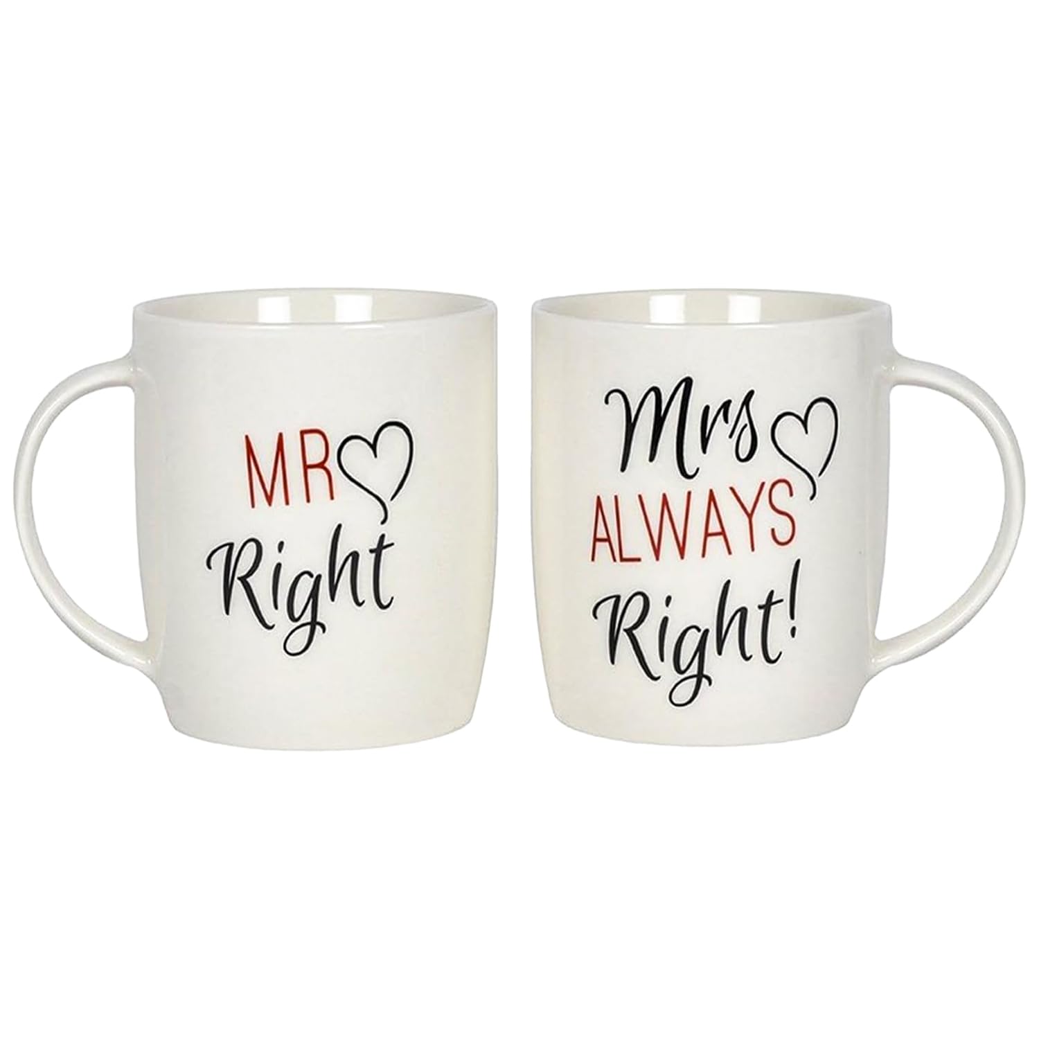Tech Island Coffee Mug, Mr & Mrs Right Couples Mug Set of 2, Coffee Cups, for Husband & Wife, Bride & Groom, Wedding, Anniversary, Valentine’s Day