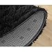 moonrug Ultra Soft Fluffy Oval Area Rugs Shaggy Living Room Rug Solid Color Non-Slip Bedroom Bedside Rug Runners 2.7' x 5.3', Black