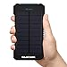 Solar Cell iPhone Smartphone Charger |Solar Power Battery Pack | Phone Power Bank With Water-Resistant Solar Panels | Fast 10,000mAh Portable Charger |Solar Bank With 2 USB Ports and Flashlight