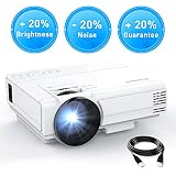 Projector Crosstour HD Video Projector 1080P Supported for Home Theater Entertainment 55,000 Hours LED Life Compatible with HDMI/VGA/TF/AV/USB (Upgrade)