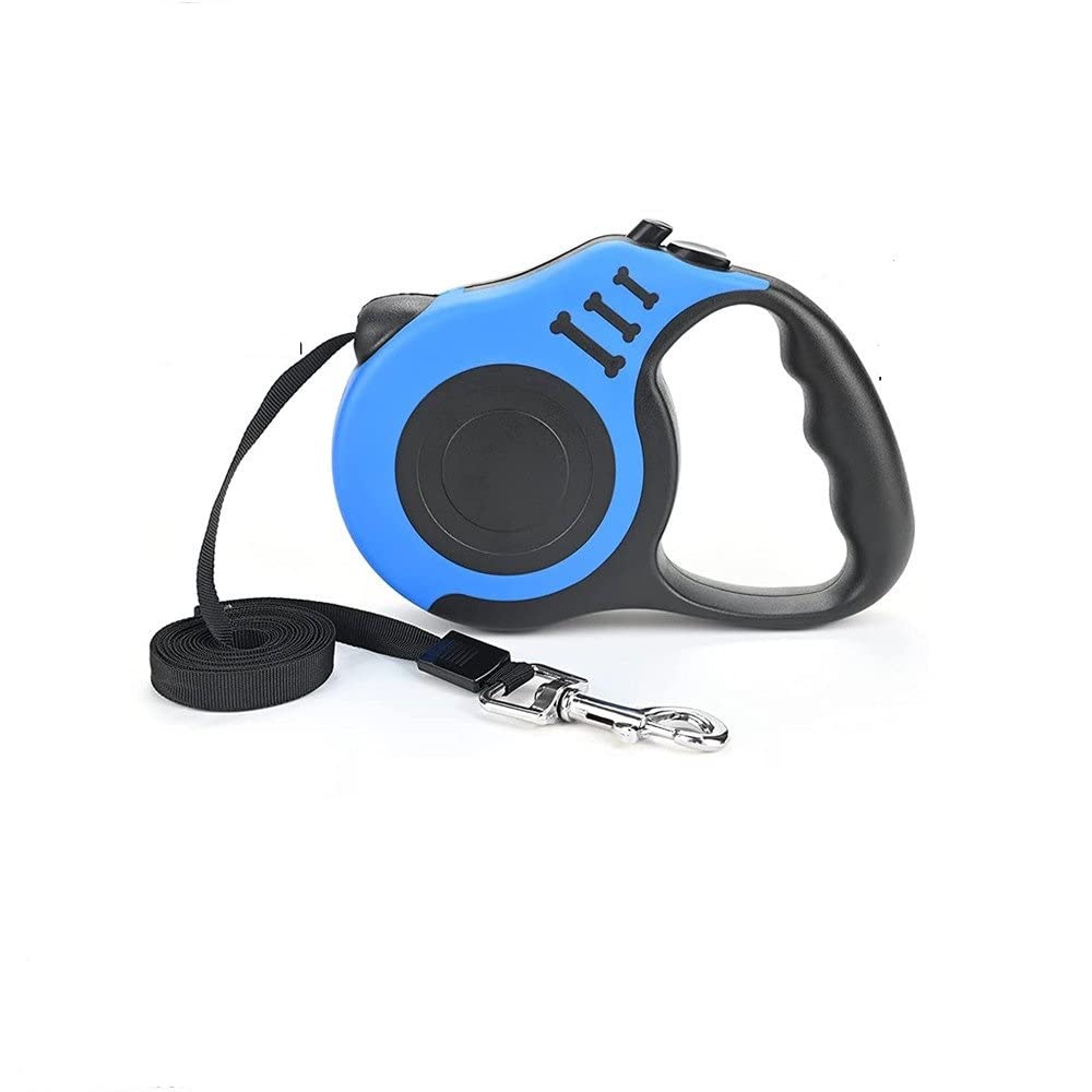 Mr. Gadget's Solutions Durable Dog Leash Automatic Retractable Nylon Dog Lead Extending Puppy Walking Running Leads For Small Medium Dogs Pet Supplies 5m- Blue