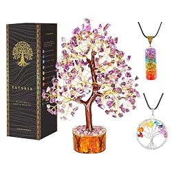 YATSKIA Amethyst Crystals Tree of Life - Stones and