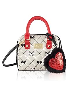 Image of Luv Betsey Johnson Harlii Bow Mini Crossbody Satchel Bag - Ivory
