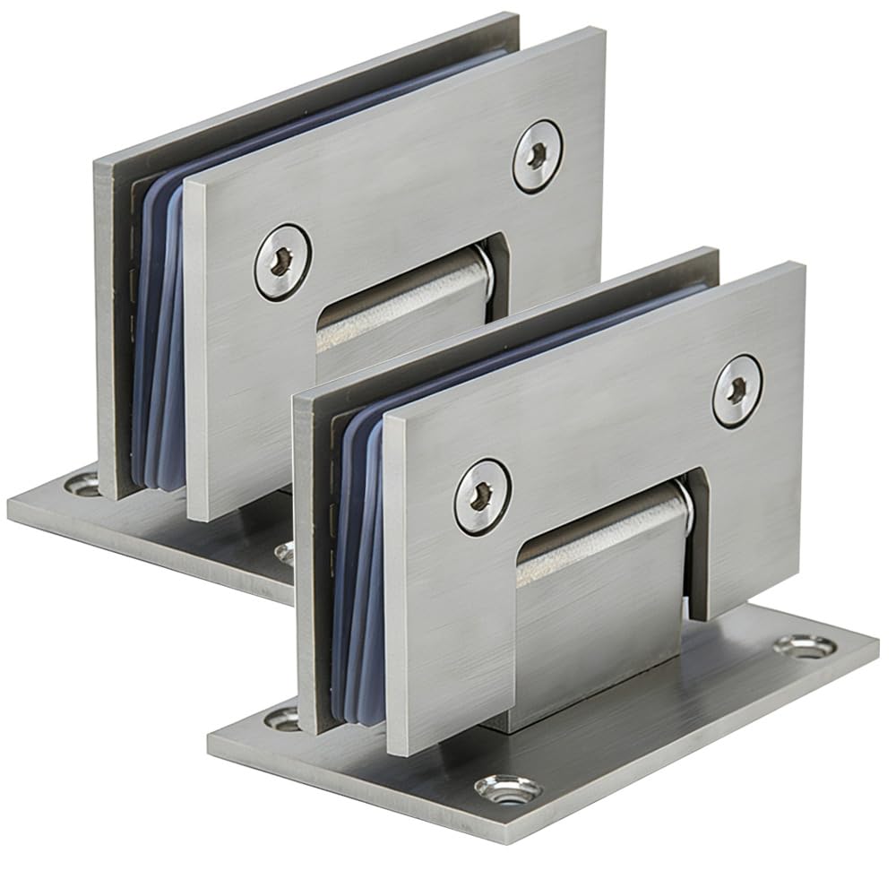 2 Heavy-Duty 90 Degree Glass Doors, cabinets, Cabinet Clips, Glass Shower Door Hinges, Replacement Parts, wall to Glass