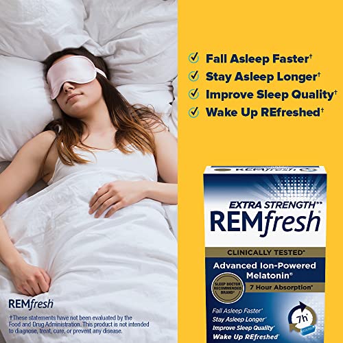 REMfresh Extra Strength 5mg Melatonin Sleep Aid Supplement (108 Caplets