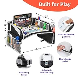 PILLANI Kids Travel Tray for Car - Car Seat Tray