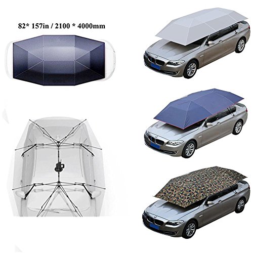 ZHUOTOP Fully-Automatic Remote Outdoor Car Umbrella Sunshade Tent Roof Cover Anti UV Navy