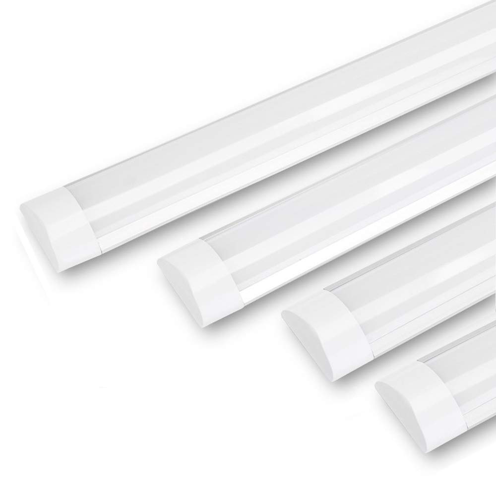 Maidodo 4PCS LED Batten Ceiling Light 40W 4FT 120CM Energy Saving Light Bulb. Slim Aluminium Profile Wide Tube Lighting for Home Garage and Office use (Cold White, 40W 4FT 120CM)
