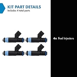 TRQ Fuel Injector Set Compatible with 2003-2009