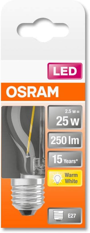 OSRAM LED Lamps, Classic Mini-Ball, 2.5 W, Set of 10, Clear - Image 3