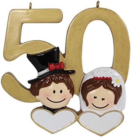 Personalized 50Th Anniversary Gift Golden Wedding Ornament
