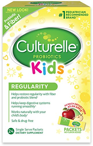 Culturelle Kids Regularity Probiotic & Fiber Dietary Supplement | Helps Restore Regularity & Maintain Smooth Digestion | Works Naturally with Childs Body | 24 Single Packets