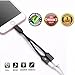 2 in 1 Lightning Adapter Splitter for iPhone X 8 8Plus 7 7Plus (Compatible with iOS 10-11), XMGHTU 2 in 1 Dual Lightning Charging Audio Headset Adapters, Support Calling Function & (Black　)